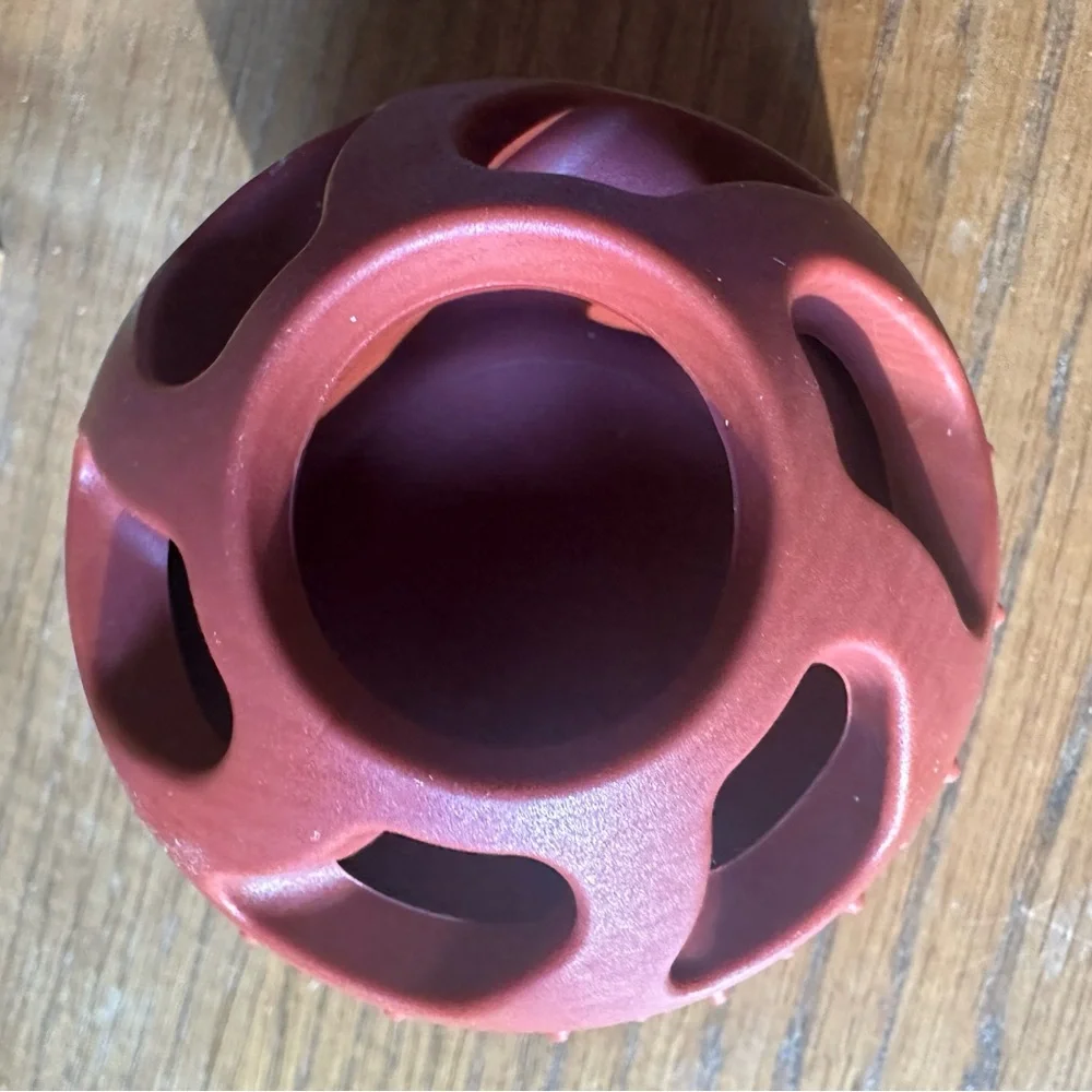 Rubber dog treat ball slow feeder keeps your dog busy